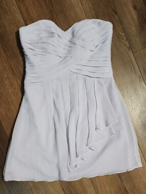 David's Bridal Lavender Formal Strapless Dress